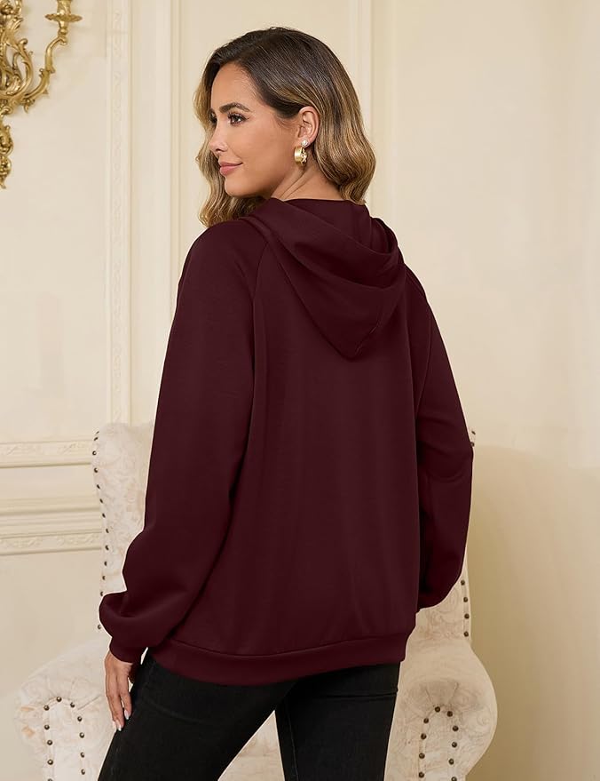 Bhome Nursing Sweatshirt Hoodie for Breastfeeding with Hidden Zippers Maternity Breast Pumping Tops Kangaroo Pocket