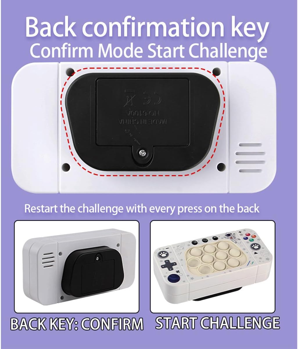 Puzzle Pop Light Up Game Fidget Travel Games/Travel Sensory Fidget Toys Popular Handheld Games for Teenagers Anti Anxiety Autism Relief Birthday Party Presents (Game Console-B)