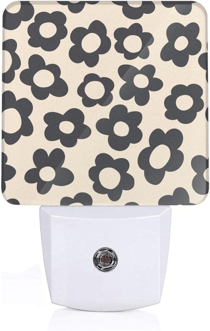 Led Night Light, Groovy Flowers Decorative Plug in Nightlights,with Smart Auto Dusk to Dawn Night Light for Bedroom, Kitchen, Nursery, Bathroom