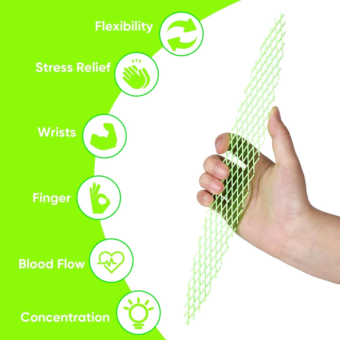 Fidget Worm Toy, Real 3D Printed Toys, Funny Pocket Worm Fidget Toy for Adults & Kids, Silent Resistance Stress Relief Toy Desk Fidgets for Adults Kids (Fluorescent Green)