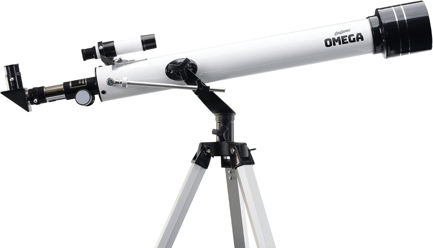 Educational Insights GeoSafari Omega Refractor Telescope - Portable Telescope for Kids, Teens, and Adults, See Planets, Stargazing Tools, Classic STEM Learning Set, Gift for Boys & Girls Ages 8+