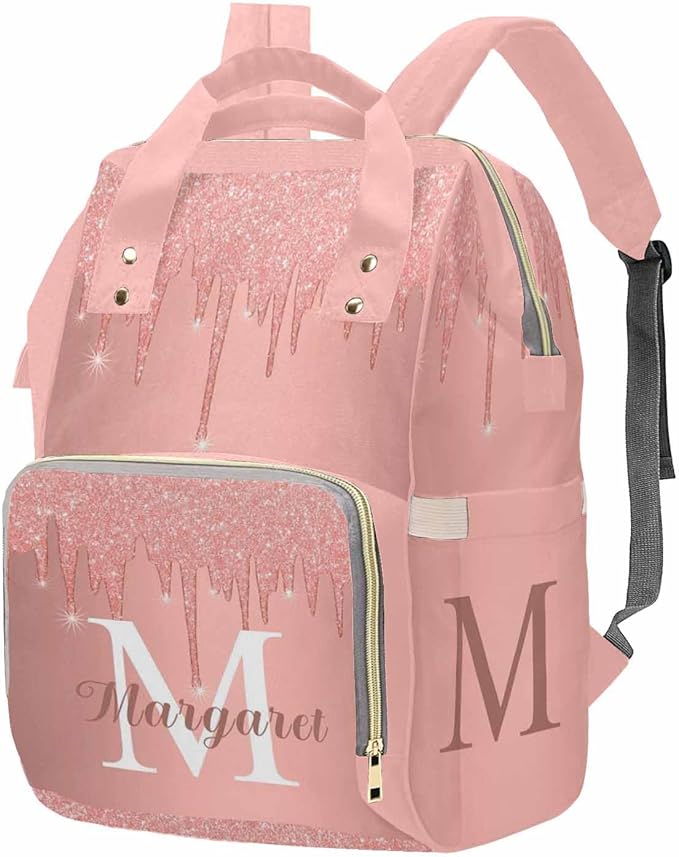 D-Story Customized Diaper Backpack Expandable Customize Baby Bag for Holiday Travel Cute Custom Diaper Bag Fashion Custom Name Personalized Mommy Bag