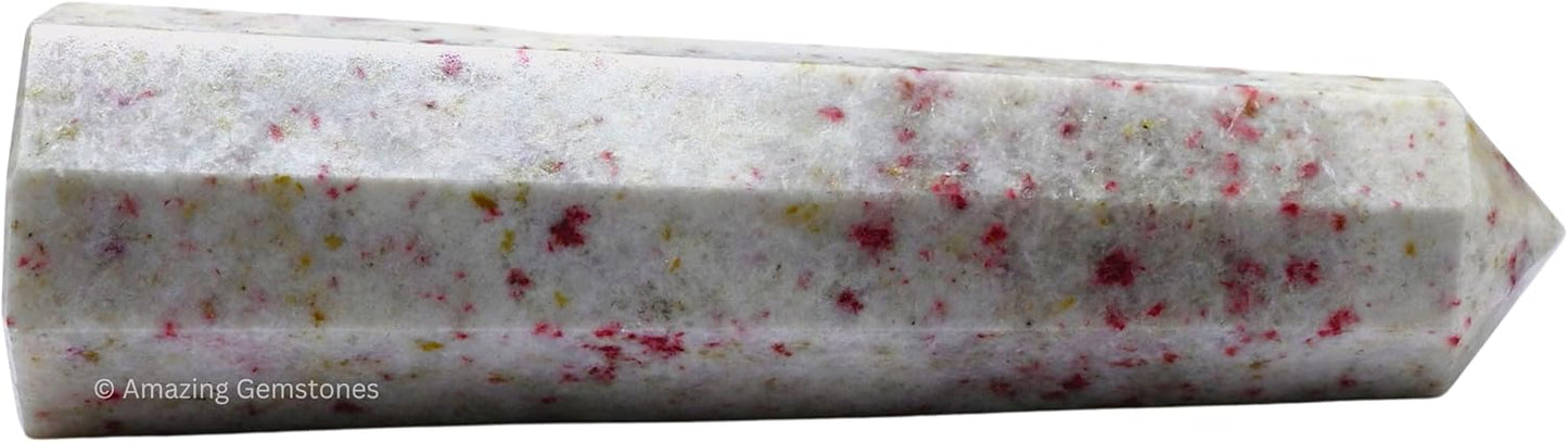 Amazing Gemstone Cinnabarite Crystal Towers - Natural Healing Crystal Point Obelisk for Reiki Healing and Crystal Grid (2 Inch to 3 Inch)