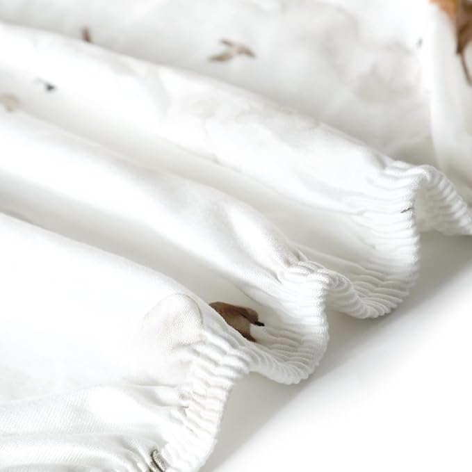 Stretchy Ultra Soft Jersey Knit Pack and Play Sheets Set 3 Pack, Portable/Mini Crib Sheets for Boys and Girls, Universal Fit for Pack N Plays Safe and Snug, Cute Watercolor Cows and Birds Print