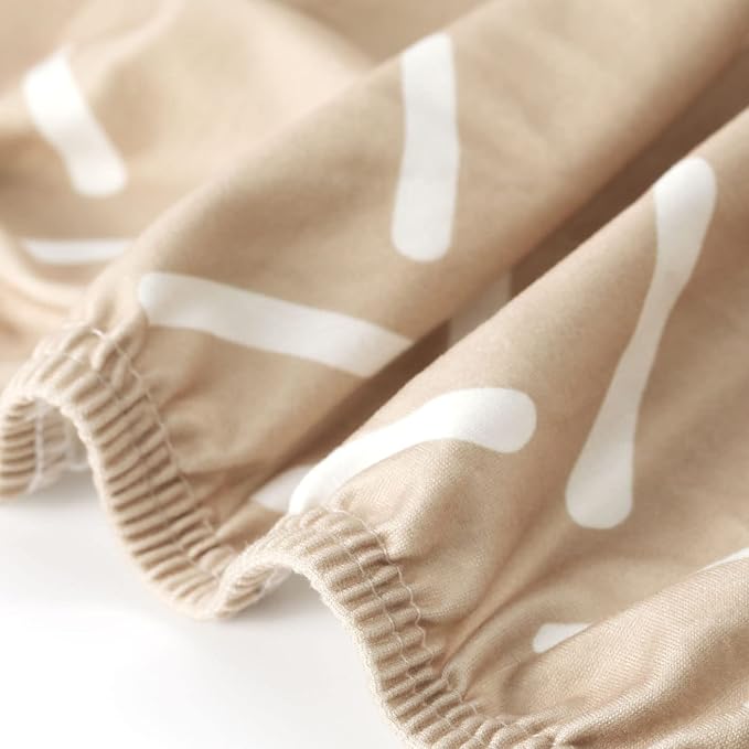 GRSSDER Stretchy Pack and Play Sheets, Ultra Soft Jersey Knit Fitted Pack n Play Sheets Set 2 Pack, Portable/Mini Cribs Sheets for Girls and Boys, Rainbow Pattern