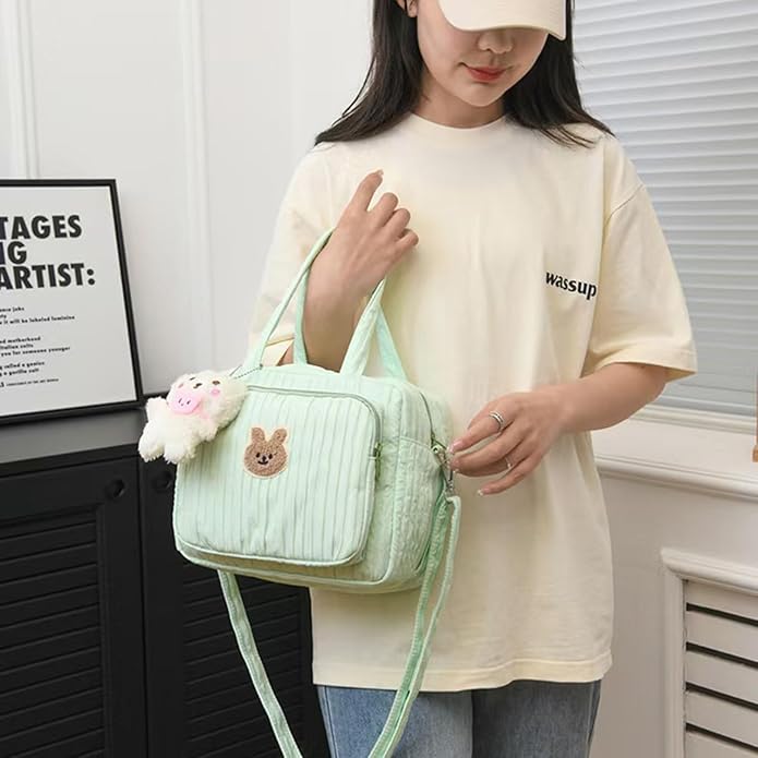 Baby Diaper Bag Tote, Cute Small Crossbody Nappy Mommy Bag, Lightweight Travel & Hospital Multifunction Storage Tote