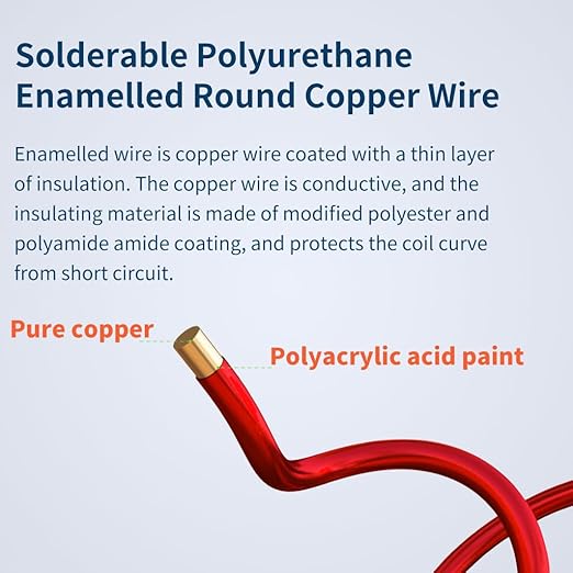 BNTECHGO 22 AWG Magnet Wire - Enameled Copper Wire - Enameled Magnet Winding Wire - 4 oz - 0.0256" Diameter 1 Spool Coil Red Temperature Rating 155℃ Widely Used for Transformers Inductors