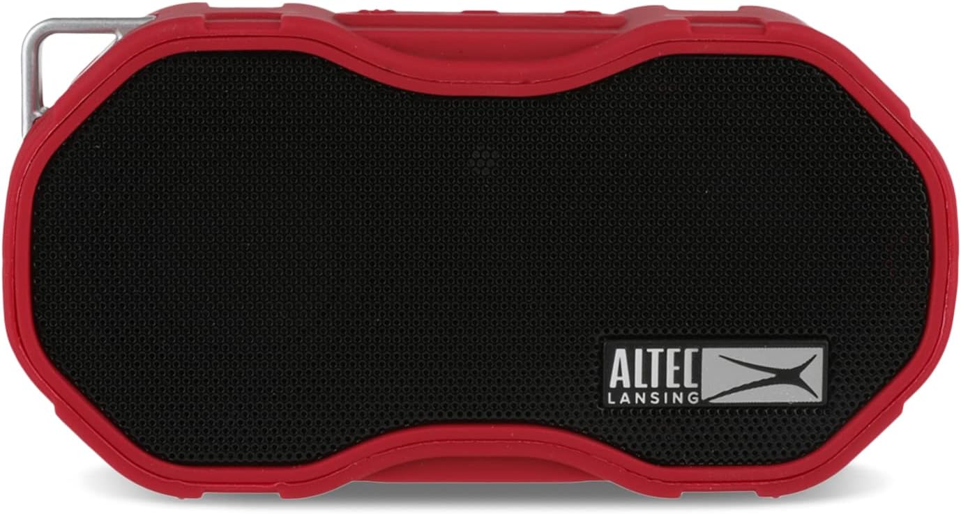 Altec Lansing Baby Boom XL - Waterproof Bluetooth Speaker, Wireless & Portable Speaker for Travel & Outdoor Use, Deep Bass & Loud Sound, 1 Pack, Red