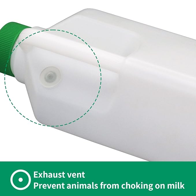 Lamb Bottle Baby Goat Nipples 850ml Milk Feeding Bottle & 5pcs Pritchard Nipples for Baby Sheep Goat Calf Puppy