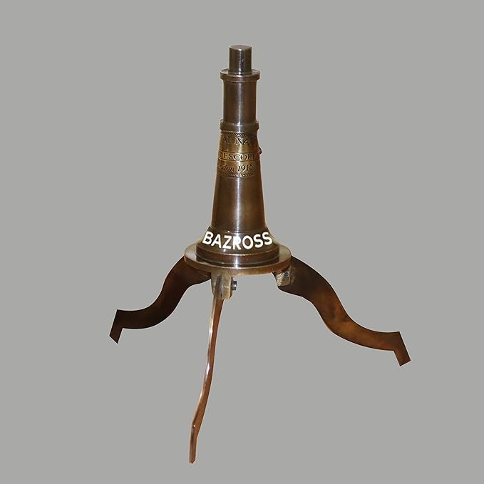 Vintage Brass Telescope on Tripod Stand DF Lens Antique Telescope Spyglass Nautical Beautiful On Brass Tripod Stand (Victorian Black Antique)