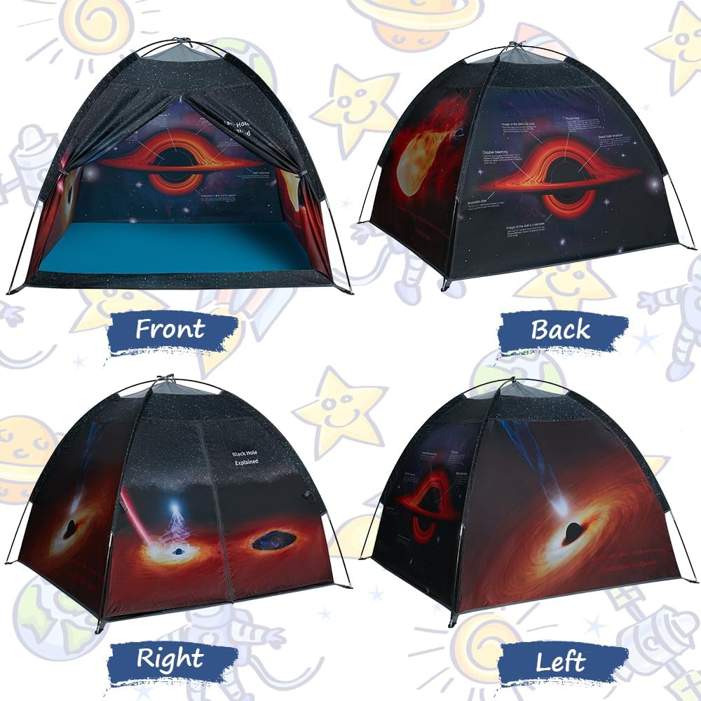 Black Hole Play Tents- Space World Dome Tent Playhouse- Imaginative Play Popup Tent for Outdoor and Indoor Fun-Kids Astronaut Space for Boys and Girls- 47" x 47" x 43 "