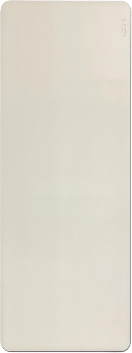 4mm Cushioned Exercise Mat for Yoga & Pilates - Anti Slip, Polyurethane with Suede Top & Carrying Strap