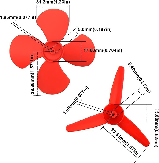 EUDAX 6 Set Mini Generator Motors 3V-12V DC Motor Electric Motor with Propellers Fan Leaf for DIY Electronic Toys Wind Turbine Hand Cranked Power Model School Project Educational Physics Experiment