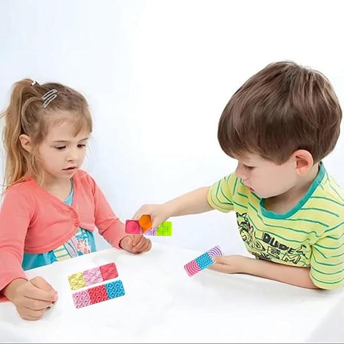 8 Pack Sensory Toys for Kids with Autism, Fidget Toys Adults Calming, Sensory Stickers for Anxiety Relief Items, Fidget Strips for Classroom Desk, Party Favors Valentine Classroom Gifts for Travel