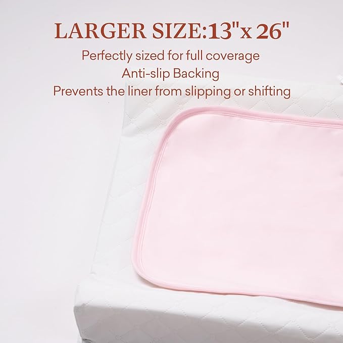 13"x26" Waterproof Changing Pad Liners, Portable Baby Changing Pad Cover, Leakproof Protection