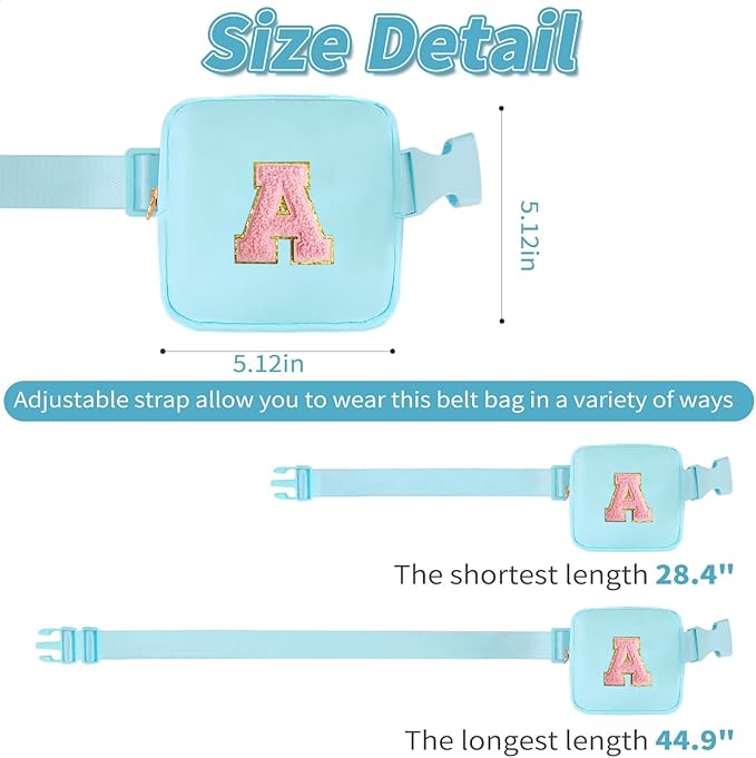 Birthday Gifts for 2 3 4 5 6 7 8 9 10 11 Year Old Girls - Mini Fanny Pack Cute Crossbody Bag Belt Bag Trendy Stuff,Graduation Gifts for Girls Teens Kids Daughter Sister Her - Blue,A