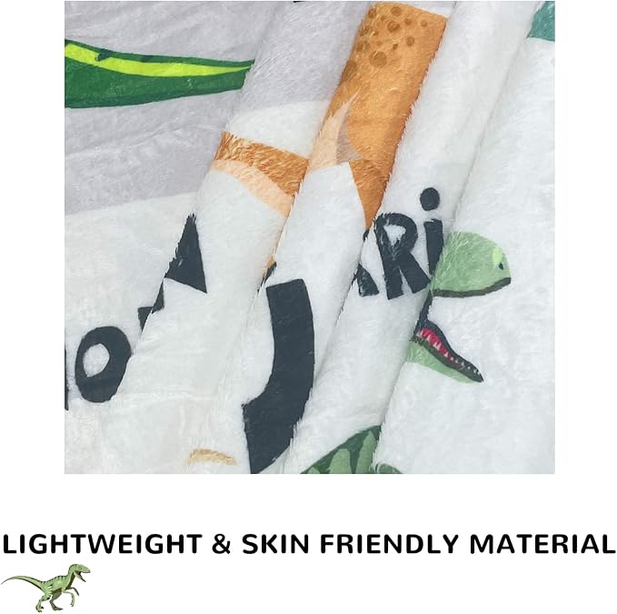 Dinosaur Blanket for Boys Teens Girls Soft Cozy Flannel Warm Kids Gifts Dinosaurs Room Decor Dino Throw Blanket for Couch Sofa Bed 50"x60"