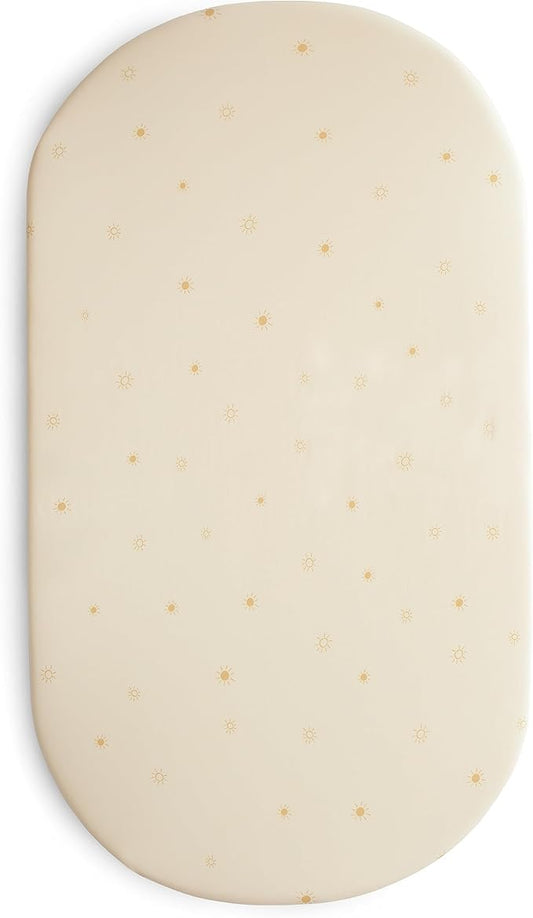 mushie Stretchy & Soft Bassinet Crib Sheet | Fitted 16" x 30" (Sun)