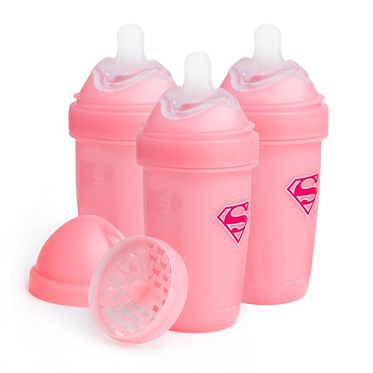Herobility Double Anti-Colic Baby Bottles – 8.5 fl oz/240ml – 3-Pack