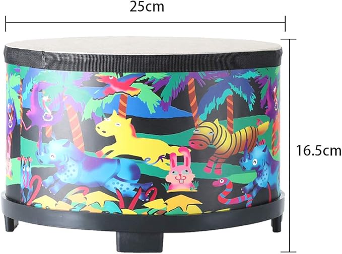 Floor Tom Drum for Kids 10 inch Percussion Instrument Music Drum with 2 Mallets for Baby Children Special Christmas Birthday Gift