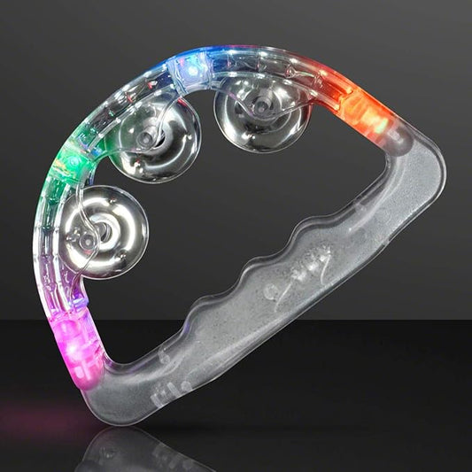 Light Up Tambourines in Bulk (Set of 12) for Weddings and Parties