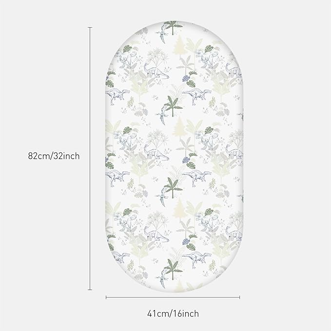 Bassinet Sheets, Bassinet Sheets for Baby Boy and Girl, Bassinet Sheet Neutral, Fit for Rectangle, Round, Oval, Hourglass Mattress, Flexible for Different Bassinet Pad/Mattress 4 Pack