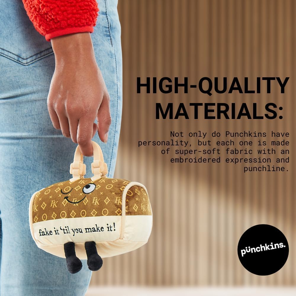 Game Block Plushie, Funny Meme Gag Gift, Comical Plush Collectible, Stocking Stuffer Present, Great for Emotional Support, Fun Desk Accessory, Weighted Base for Display