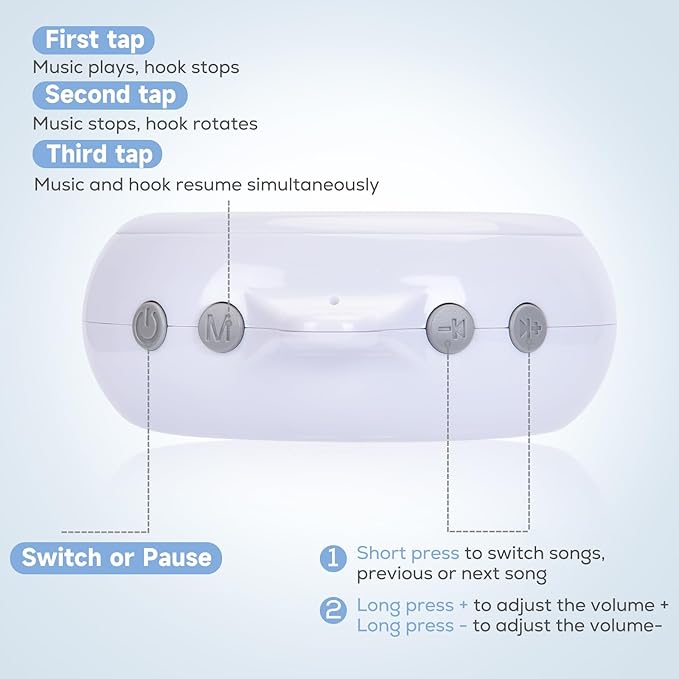 Baby Crib Mobile Arm,VKP Wooden Mobile Arm for Crib Mobile Hanger for Crib Baby Girl Nursery Decor (white1)