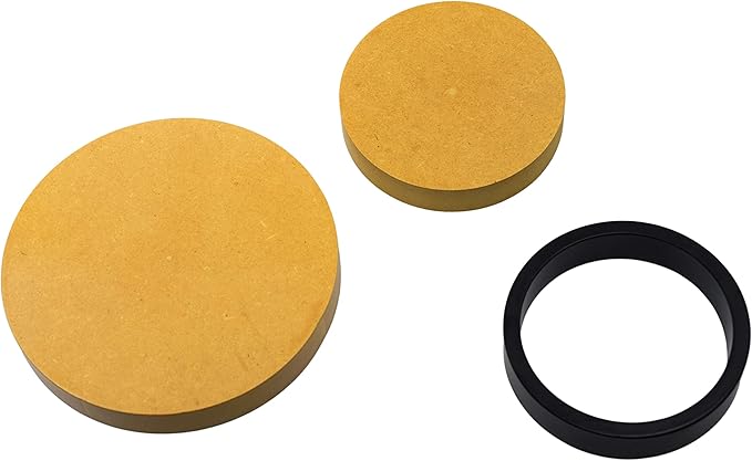 EISCO Disk and Ring Race Demonstation Set - Demonstrate Relationship Between Distribution of Mass and Rotational Inertia - Includes 2 Wooden Disks & 1 Metal Ring