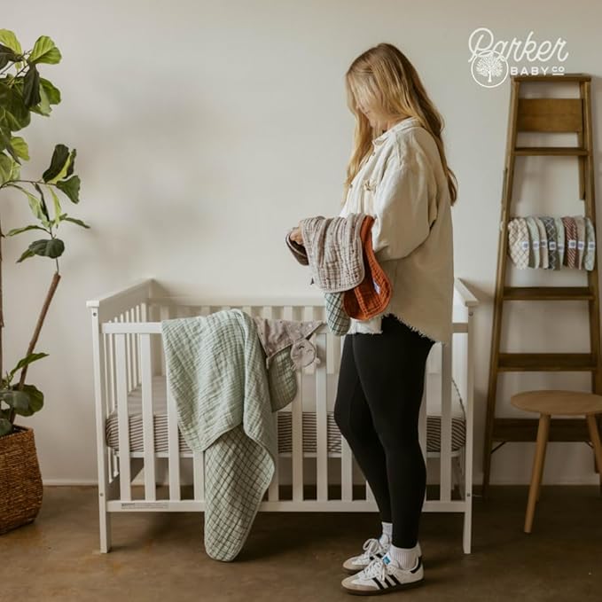 Parker Baby Soft & Durable Fitted Baby Crib Sheets | Snug Fit for Standard Crib Mattresses | Machine Washable, Fade-Resistant & Modern Nursery Designs