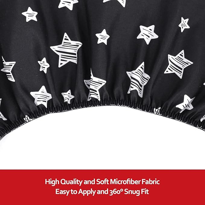 Pack and Play Sheets, 2 Pack Mini Crib Sheets, Stretchy Playard Fitted Sheet, Compatible with Graco Pack n Play, Soft and Breathable Material, Grey & Black