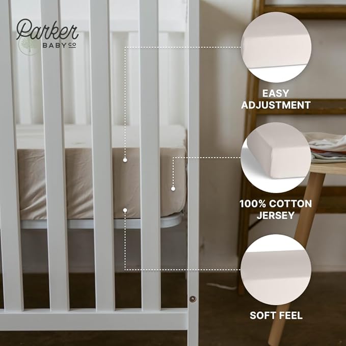 Parker Baby Soft & Durable Fitted Baby Crib Sheets | Snug Fit for Standard Crib Mattresses | Machine Washable, Fade-Resistant & Modern Nursery Designs
