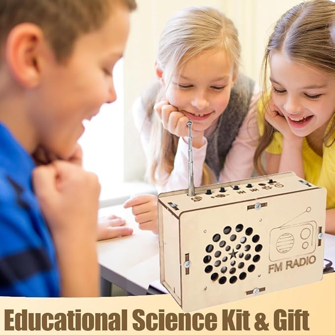STEM Toys for Ages 6-8-13 Science Kits DIY Building Your Own Radio Crafts for Kids Stocking Stuffers Birthday Gifts for 9 11 12 14 15+ Year Old Boys Girls Teens Circuit Engineering Electronics Project