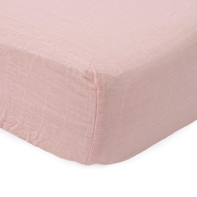 New LU Light Pink Playful Print Crib Sheet