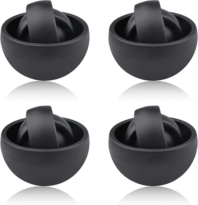 Fidget Toys Adults Pack, 4PC Black Fidget Spinner Set for Kids, Sensory Toys Boys Girls Teens Christmas Stocking Stuffers Party Favors, ADHD Autism Stress Relief Finger Toys, Gift for New Year