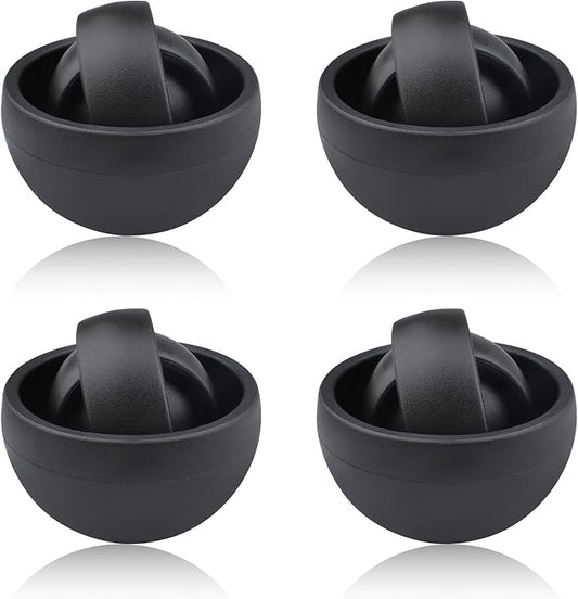 Fidget Toys Adults Pack, 4PC Black Fidget Spinner Set for Kids, Sensory Toys Boys Girls Teens Christmas Stocking Stuffers Party Favors, ADHD Autism Stress Relief Finger Toys, Gift for New Year