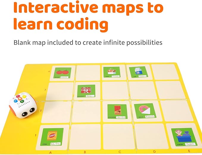 Activity Box, Add-on for Talebot Coding Robot with 6 Double-Sided Interactive Cards with 10 Themes, 98 Stickers, 32 Command Cards, Educational STEM Games for Kids Aged 3-5