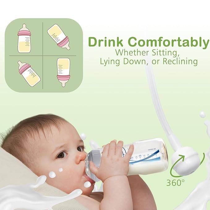 3 Pack Weighted Straw Cup Conversion Kit Compatible with Dr Browns Wide Neck Bottles, Soft Straw Bottle Top Conversion Kit, No-Spill, Transition Kit with Silicone Straws Nipple