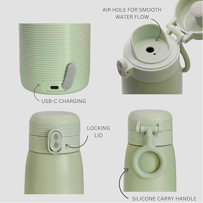 Portable Bottle Warmer, Digital Display Portable Milk Warmer for Breastmilk, Temperature Control, Automatic Lock, Rechargeable Water Warmer Travel Milk Warmer for Outdoor Parks