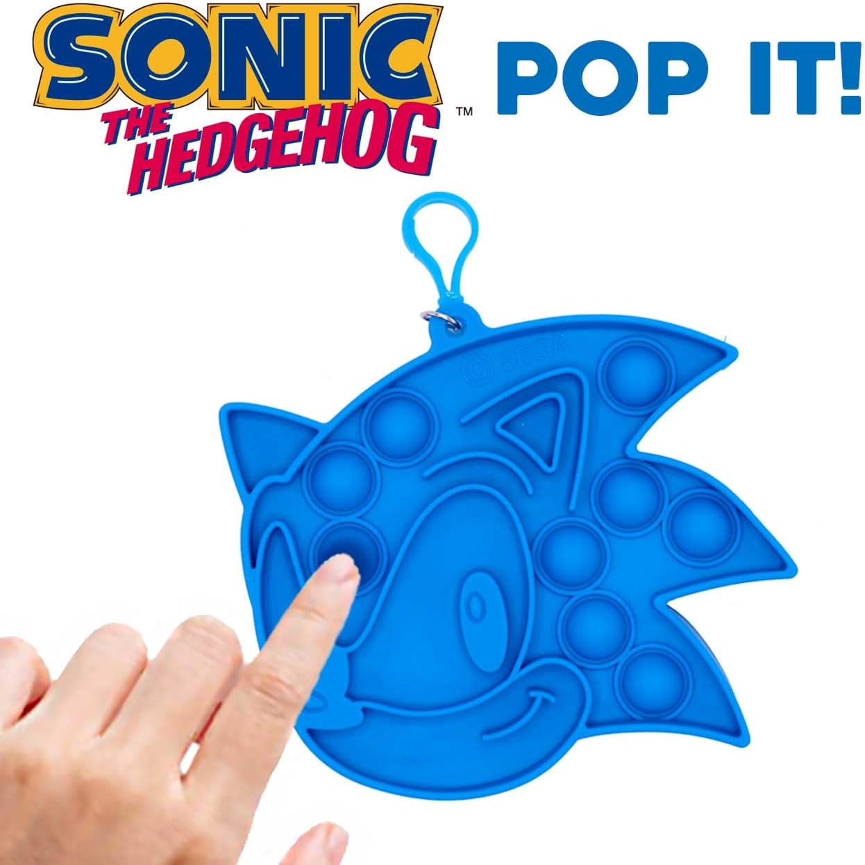 Sonic The Hedgehog Mini Bubblerz Fidget Bubble Popper Backpack Hanger (Tails, Knuckles, Amy Rose)
