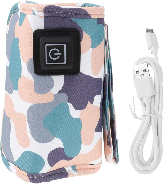 Toyvian 1Pcs USB Baby Bottle Warmer 3 Gears Temperature Adjustable Bottle Warmer, Insulated Milk Bottle Bag Portable Breastmilk Warmer Bag