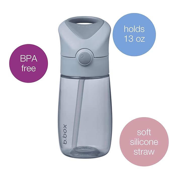 b.box 13 oz Drink Bottle Jnr - Leakproof Water Bottle for Kids & Toddlers, Easy Clean, Dishwasher Safe, BPA Free, Ideal for School, Home & Travel (Chill Out, 13 oz)