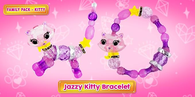 Twisty Petz Family Pack Kittys, Includes Two Bracelets and Four Rings. for Ages 6-12