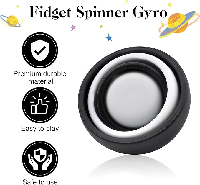 Fidget Toy for Adults, Sensory Toys for Teens, Gift Ideas for Boys Girls Kids, ADHD Autism Stress Relief Finger Toy Hand Fidget Spinner