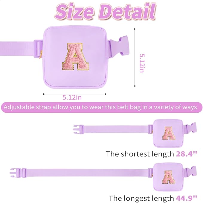 Graduation Birthday Gifts for 2 3 4 5 6 7 8 9 10 11 Year Old Girls - Mini Fanny Pack Cute Crossbody Bag Belt Bag Trendy Stuff,Gifts for Girls Teens Kids Daughter Sister Her - Lavender,A