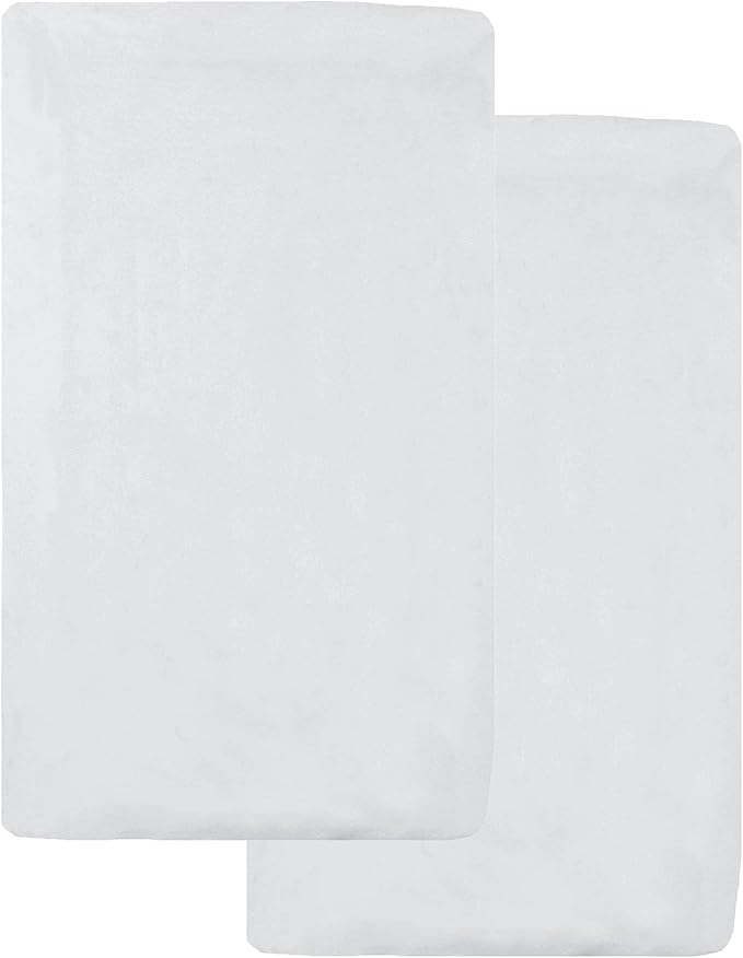American Baby Company 2 Pack 100% Natural Cotton Fitted Cradle/Bassinet Sheets 36" x 18" - Soft, Breathable & Hypoallergenic Bed Sheets, White, Neutral for Boys & Girls