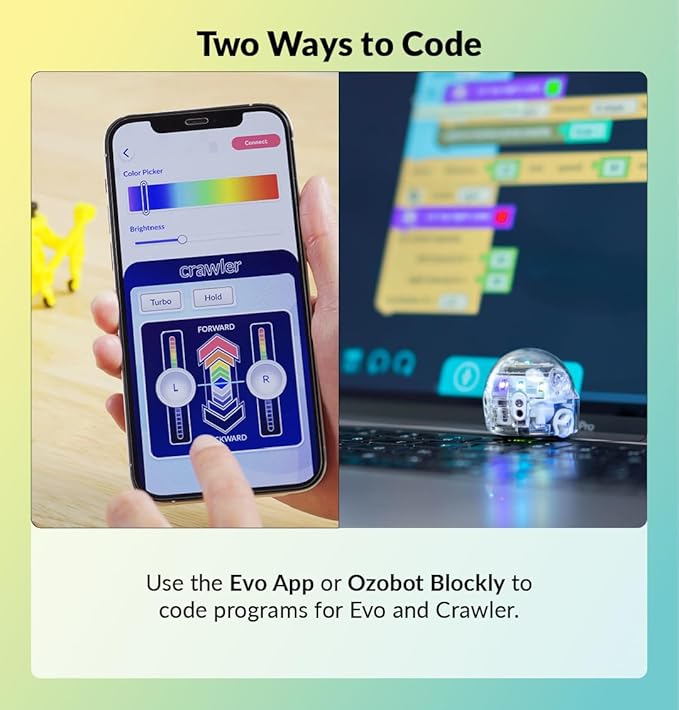 Ozobot Crawler for Evo Robot - Interactive Programming Accessory, Enhances STEM Education, Develops Critical Thinking, Ideal for Kids Ages 8-13, Surprise Colors, 6 Kits, Evo Required Not Included