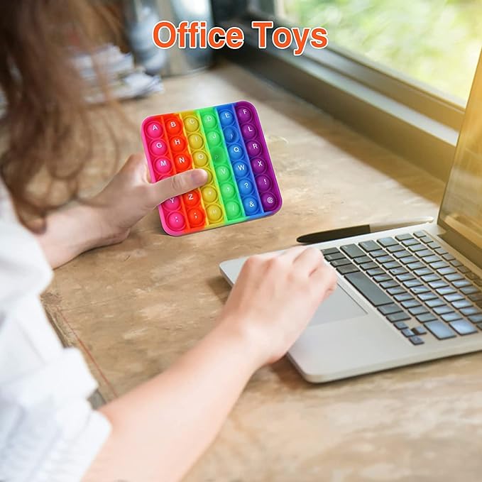 Letters P00p Fidget Toys,ABC Learning and Educational Toys,Poppers Fidget Toys,Stress Relief,Autism Sensory Toys [26 Letters on One Side | Numbers 1-30 on The Other Side] (1 Pack)