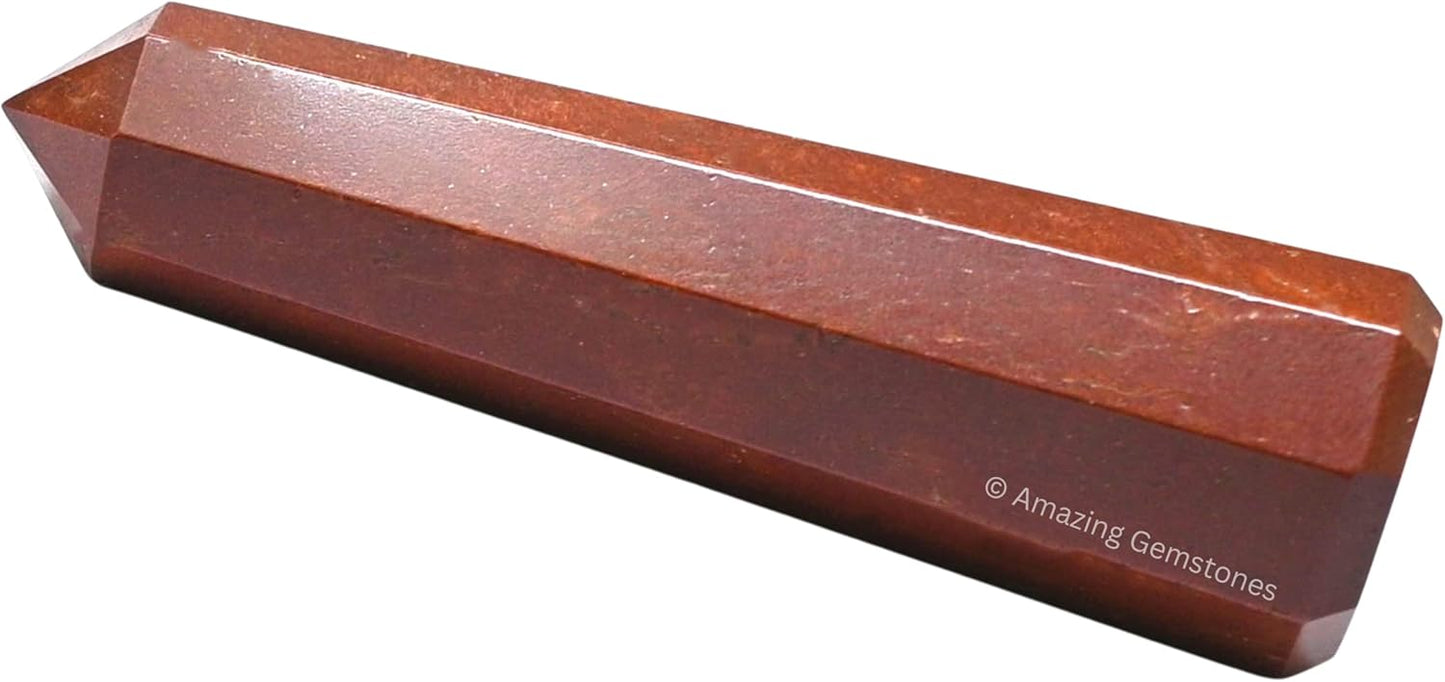 Amazing Gemstone Red Jasper Crystal Towers - Natural Healing Crystal Point Obelisk for Reiki Healing and Crystal Grid (2 Inch to 3 Inch)