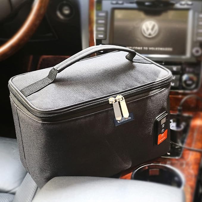 Portable USB Car Baby Bottle Warmer with Digital Display Screen,5V/20W Constant Temperature Milk Heater Bag,Heating Temperature Adjustable,Multi-Purpose Baby Bottle Warmer Bag